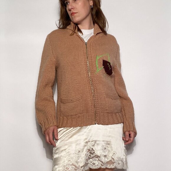 Vintage 1960s SUPER RARE Wool FOOTBALL Cowichan! Women's Medium, Men's Small - Picture 7 of 7